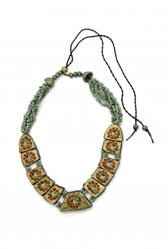 Ceramic Flowerwheels Necklace Ceramic Flowerwheels Necklace